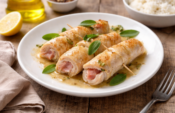 Roulés de dinde au jambon et sauge au Cookeo