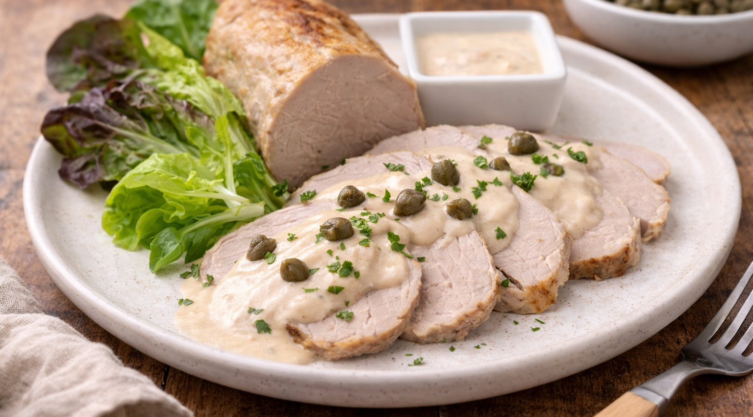 Rôti de veau froid façon tonnato au Cookeo