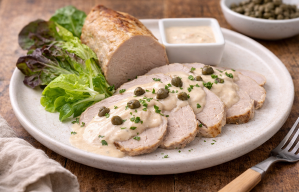 Rôti de veau froid façon tonnato au Cookeo