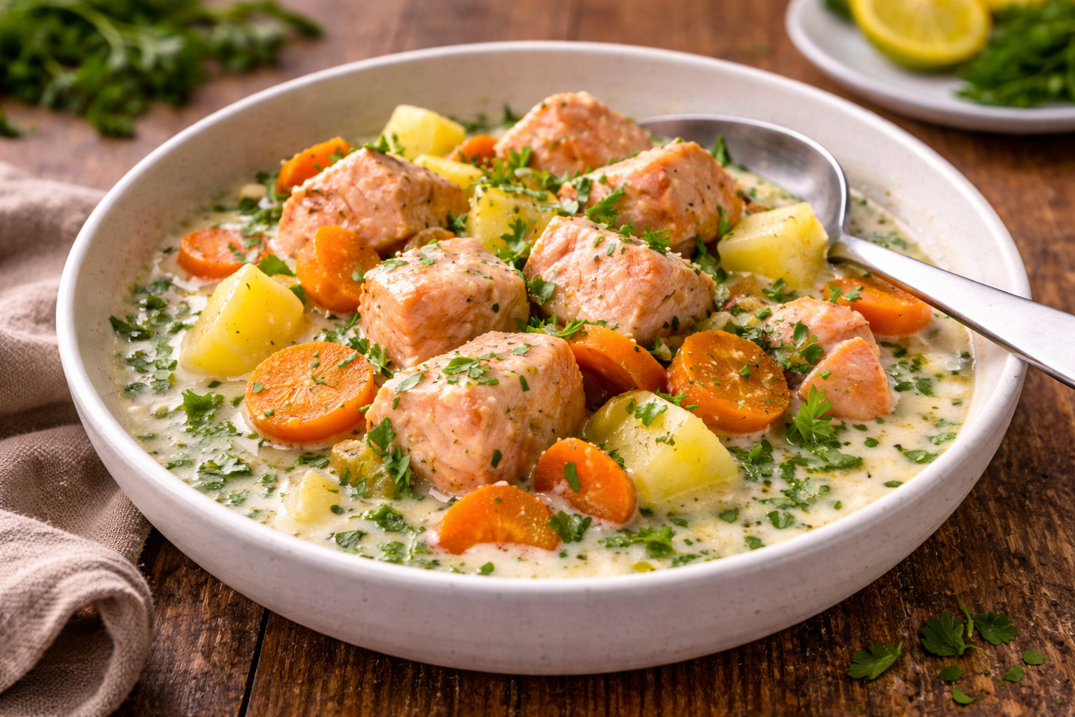 Saumon fondant à l’oseille et pommes de terre au Cookeo