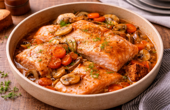 Saumon mijoté à la bière et pain d’épices au Cookeo