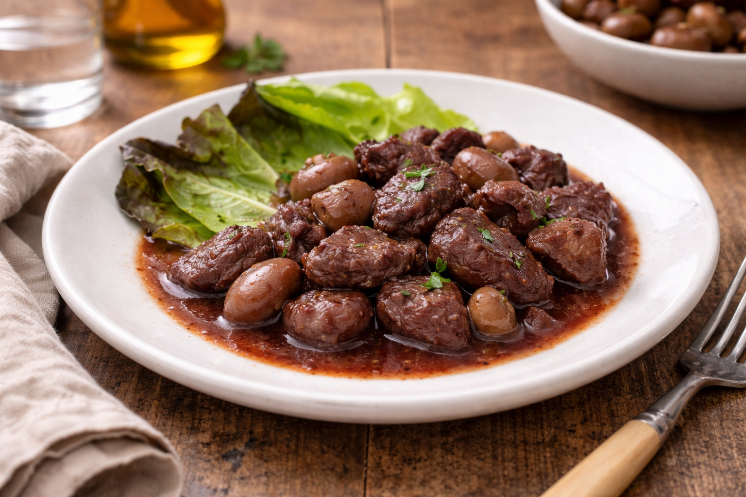 Sauté de veau au vin rouge et petits champignons au Cookeo