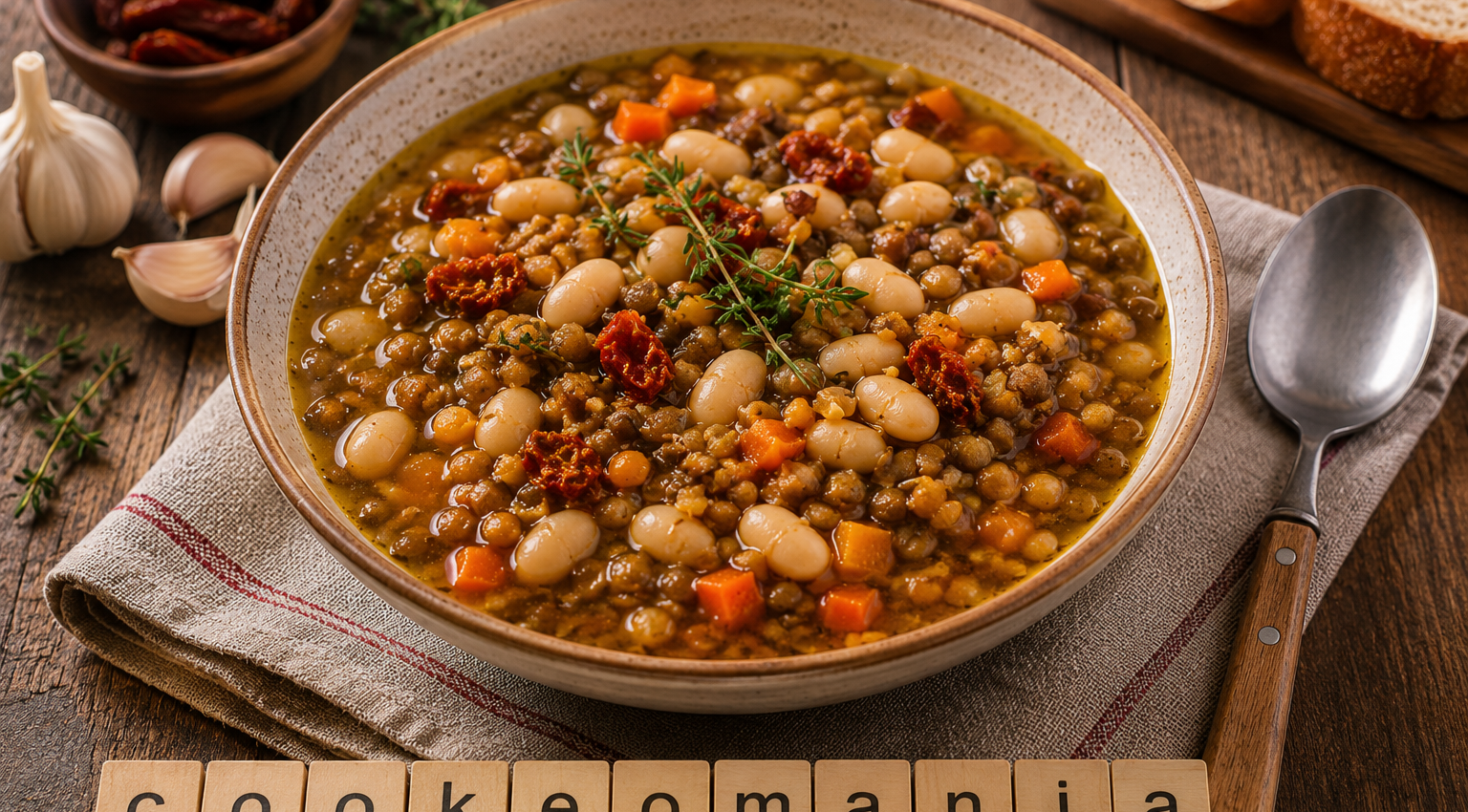 Soupe rustique aux trois légumineuses au Cookeo, le repas complet qui réchauffe vraiment