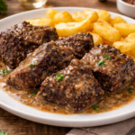 Travers de veau à la moutarde et vin rouge au cookéo