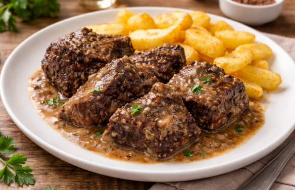 Travers de veau à la moutarde et vin rouge au cookeo