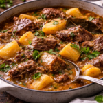 Veau fondant aux panais mijoté à la bière au multicuiseur cookéo
