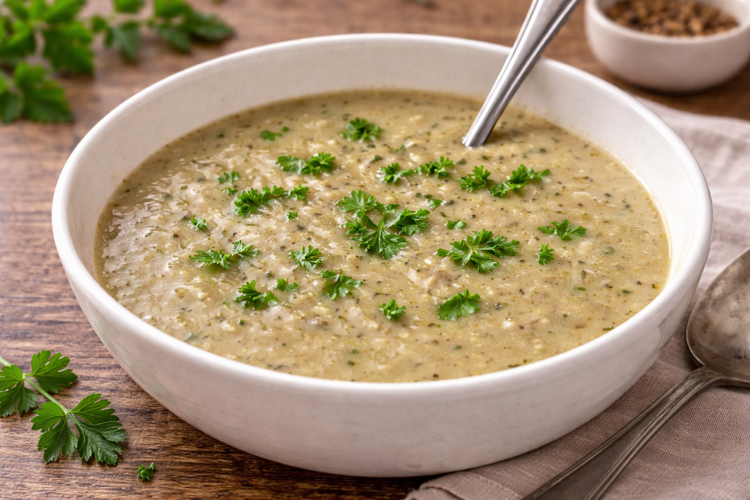 Velouté léger poireaux et champignons au cookeo