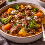 Velouté oriental d’agneau aux légumes rôtis au robot multi-cuiseur Moulinex