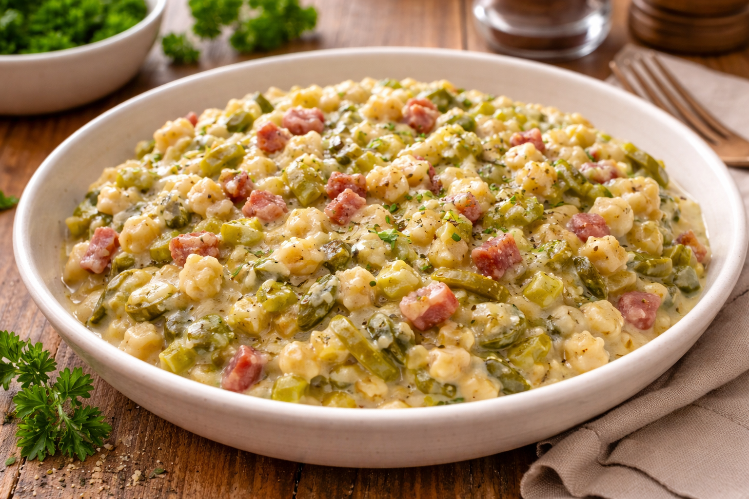 Crozets fondants poireaux–comté au Cookeo