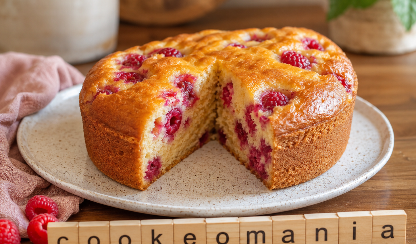 Gâteau au yaourt et aux framboises à l'Extra crisp