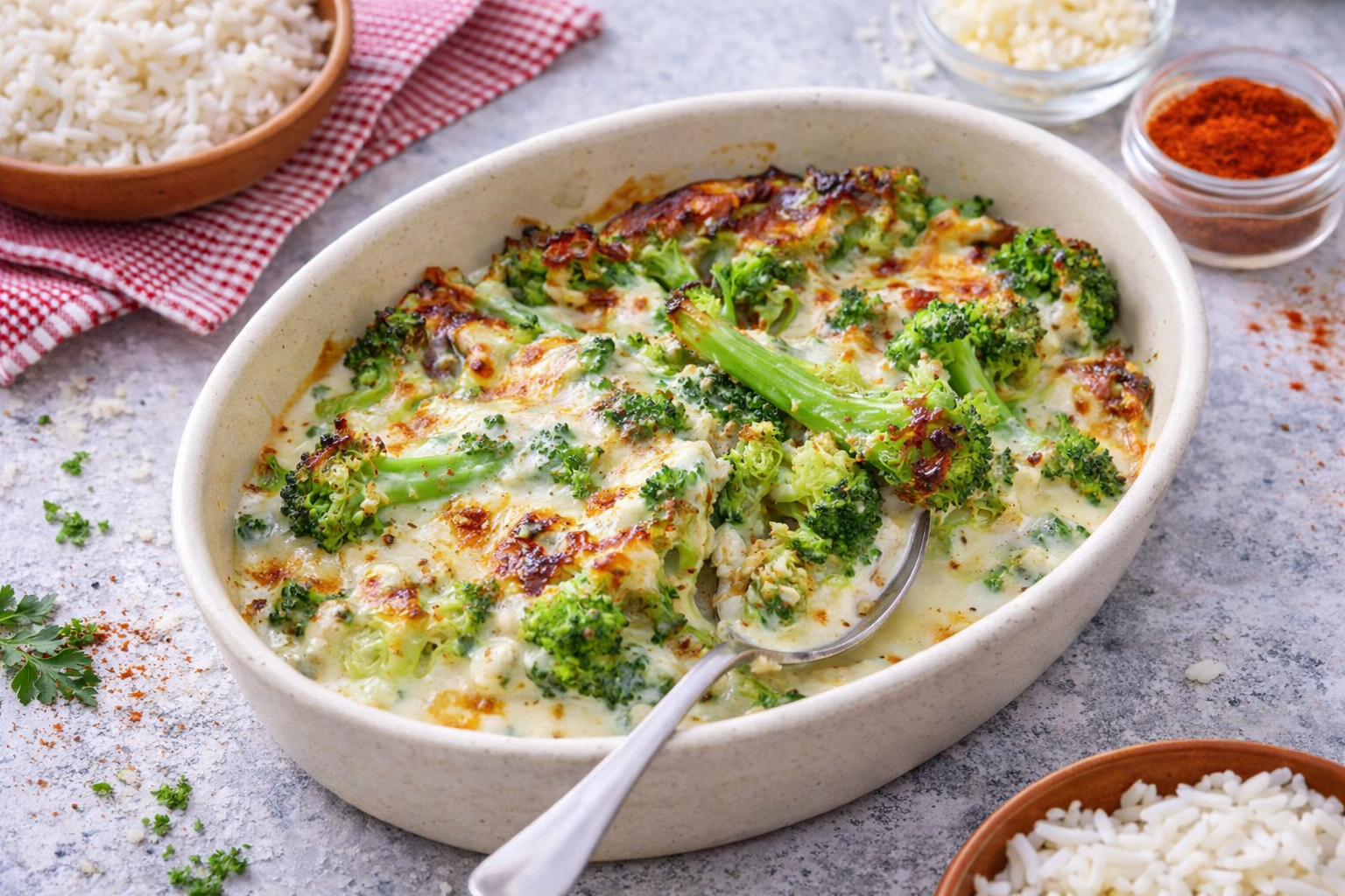 Gratin de brocoli à la béchamel au Cookeo (Extra Crisp)