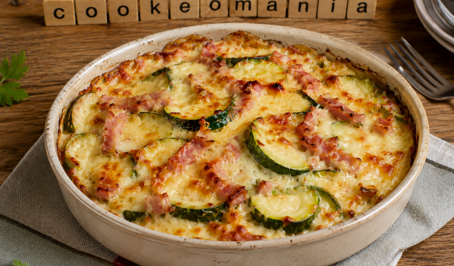 Gratin de courgettes aux lardons à l'Extra-crisp