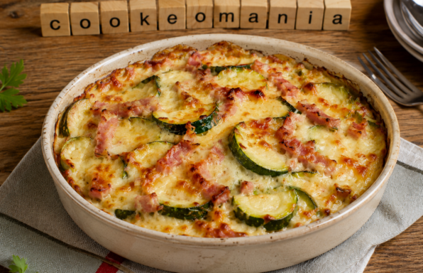 Gratin de courgettes aux lardons à l'Extra-crisp