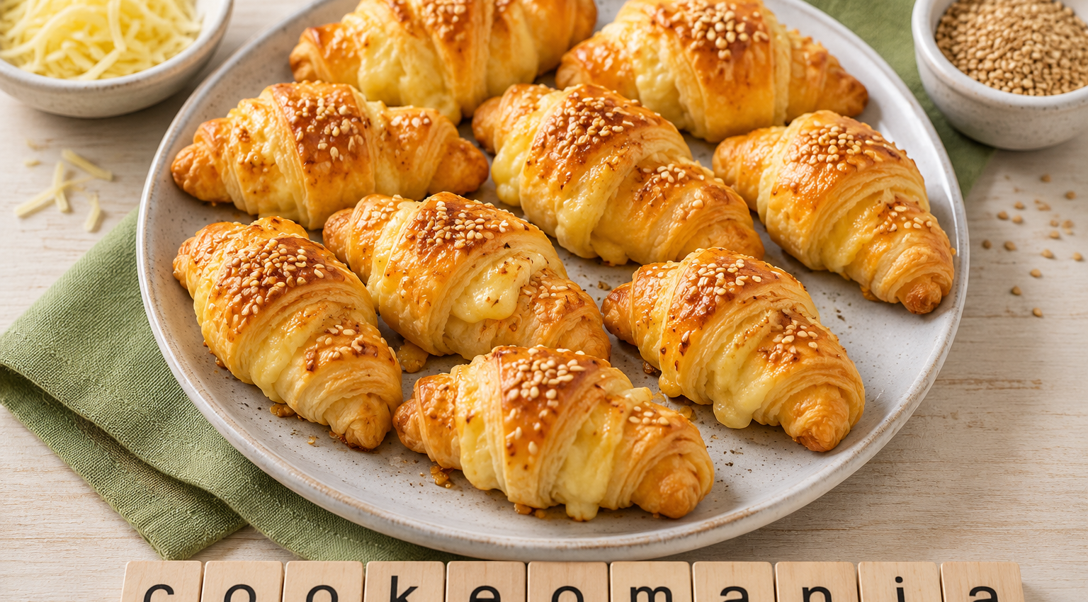 Mini-croissants au fromage à l’Extra Crisp, les bouchées croustillantes parfaites pour l’apéro