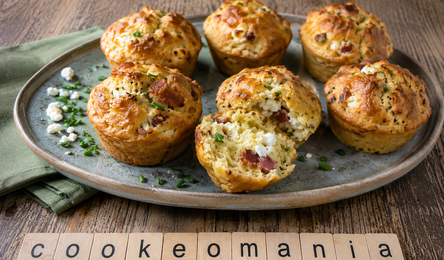 Muffins chèvre et lardons avec l'Extra Crisp