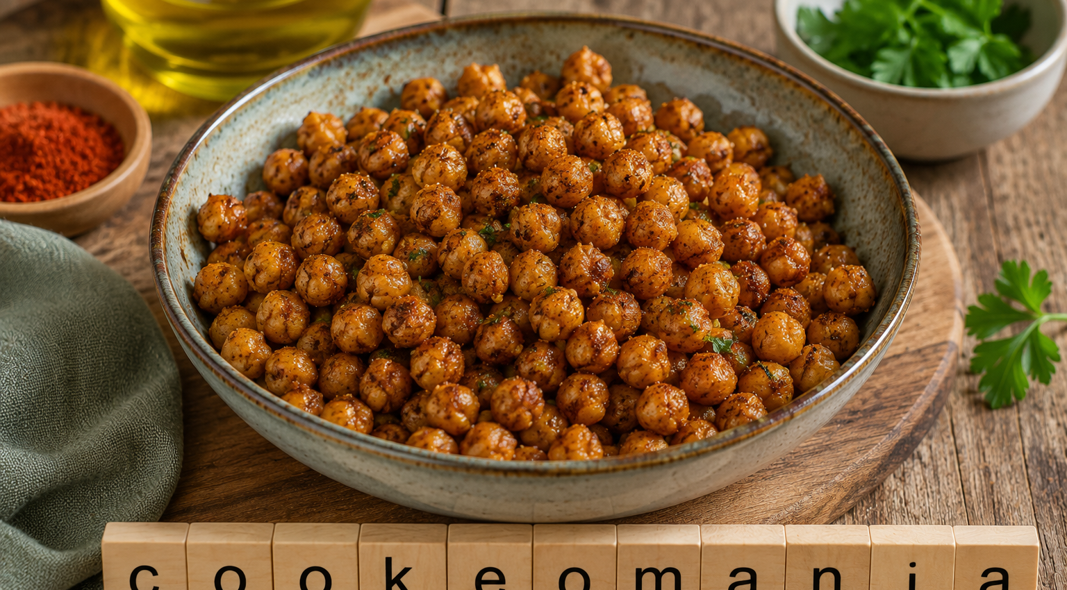 Pois chiches grillés avec l'Extra-Crisp