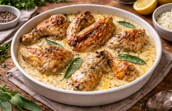 Poulet crémeux au pecorino et citron façon Cookeo