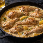 Poulet normand crémeux aux pommes fondantes à l'autocuiseur Moulinex