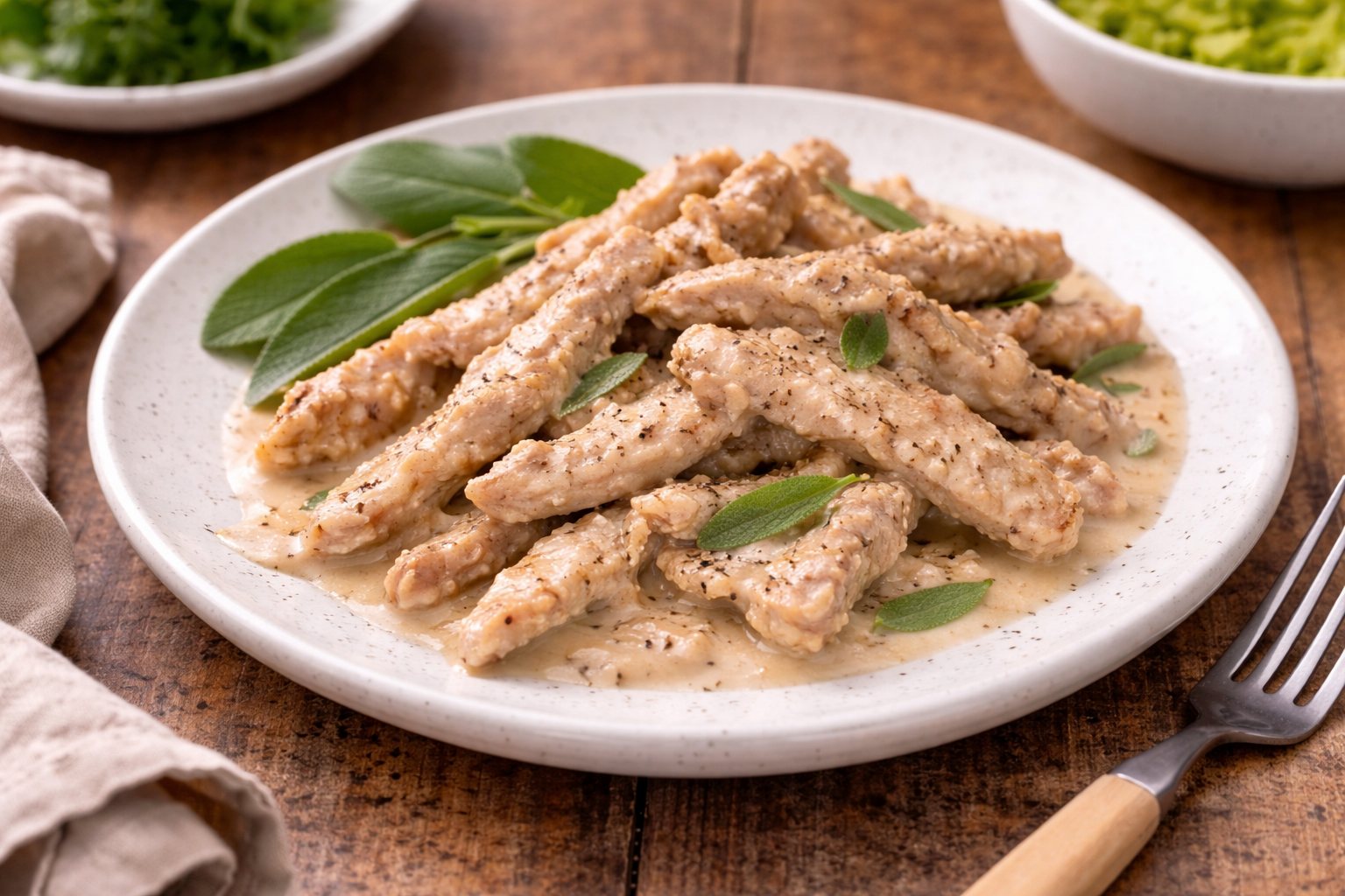 Émincé de porc crémeux à la sauge au Cookeo