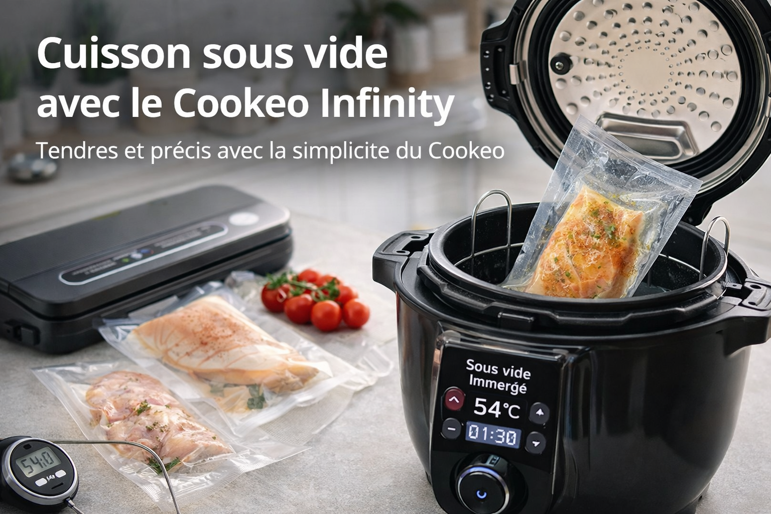 Cuisson sous vide avec le Cookeo Infinity la méthode simple pour des plats tendres, précis et bluffants