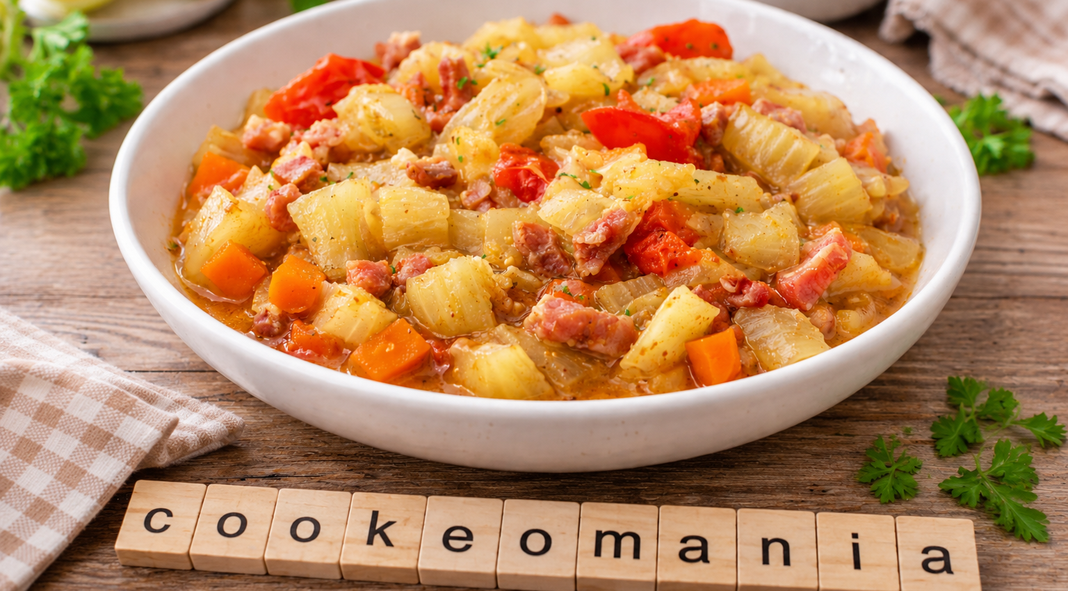 Fenouil fondant aux carottes et lardons au Cookeo