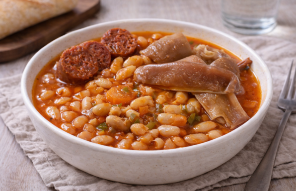 Haricots mijotés au chorizo et oreille de porc au Cookeo