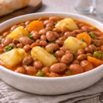 Haricots pinto, pommes de terre, carotte et petits pois au robot multi-cuiseur Moulinex