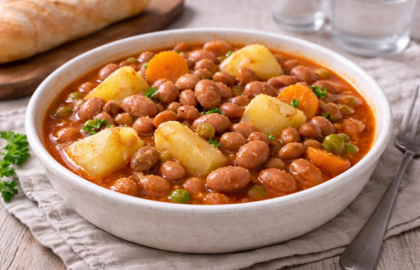 Haricots pinto au Cookeo, pommes de terre, carotte et petits pois