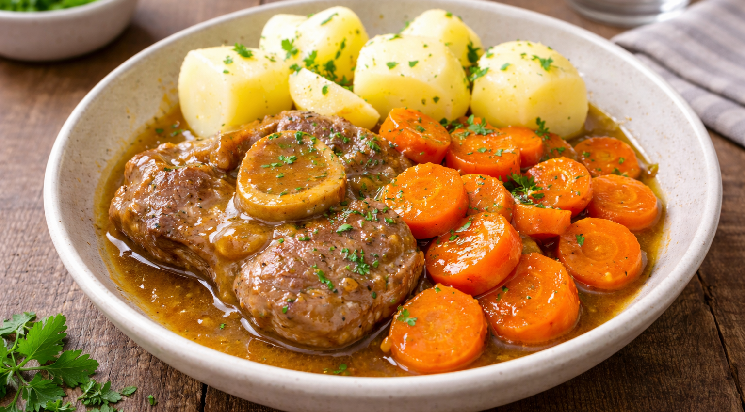 Jarret de veau fondant miel-orange au Cookeo