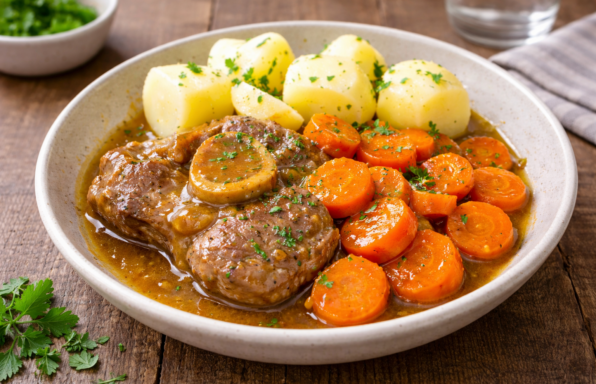 Jarret de veau fondant miel-orange au Cookeo