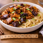 Nouilles sautées au porc et aubergines fondantes à l'autocuiseur cookéo