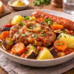 Osso buco fondant aux aubergines et tomates à l'autocuiseur Moulinex