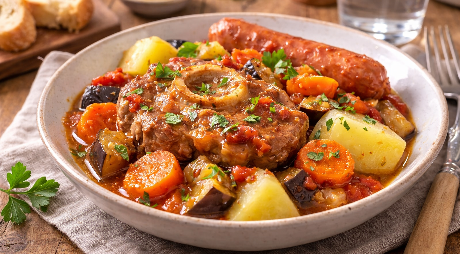 Osso buco fondant aux aubergines et tomates au Cookeo