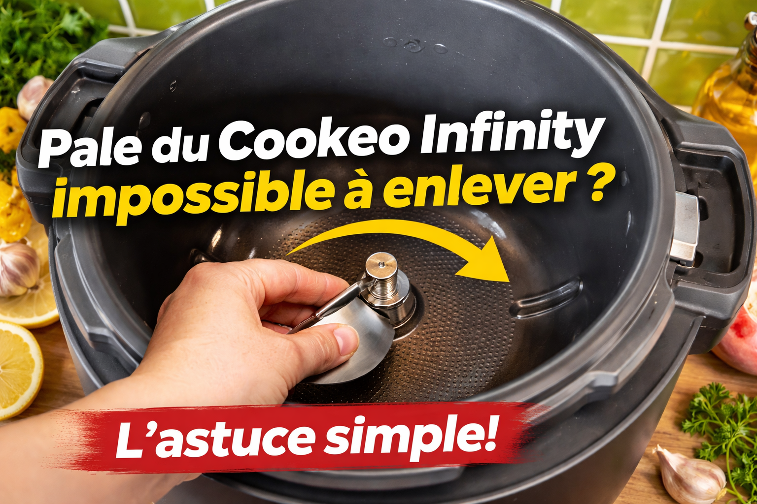 Pale du Cookeo Infinity impossible à enlever L’astuce facile pour la retirer sans forcer