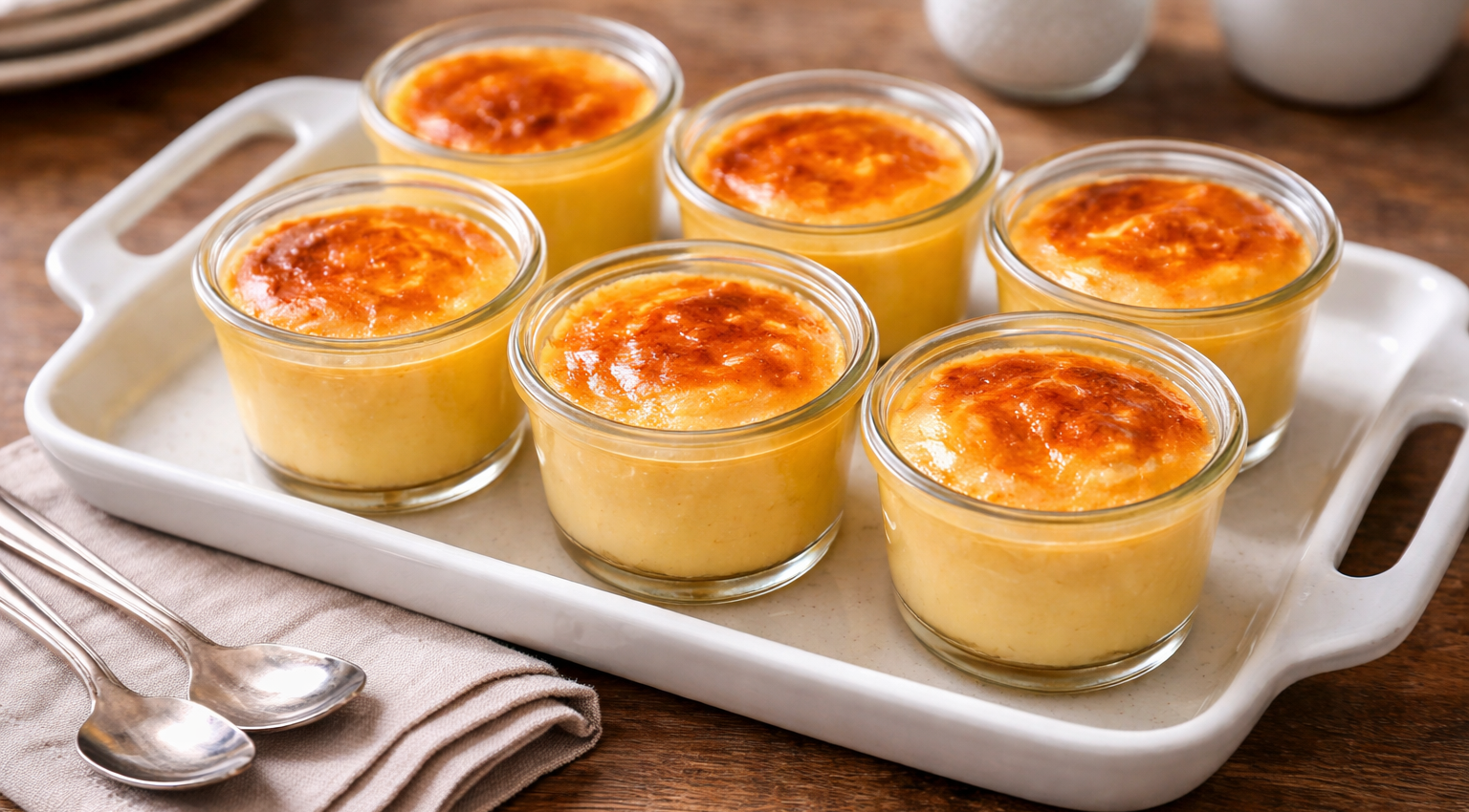 Petits flans vanillés express en verrines au Cookeo
