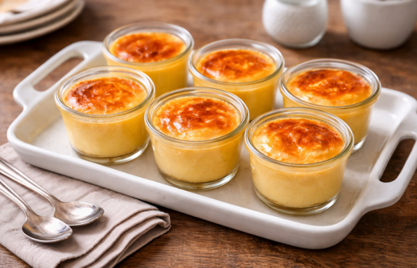 Petits flans vanillés express en verrines au Cookeo