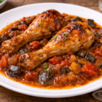 Pilons de poulet aux aubergines façon provençale à l'autocuiseur cookéo