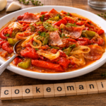 Piperade express au jambon à l'autocuiseur Moulinex