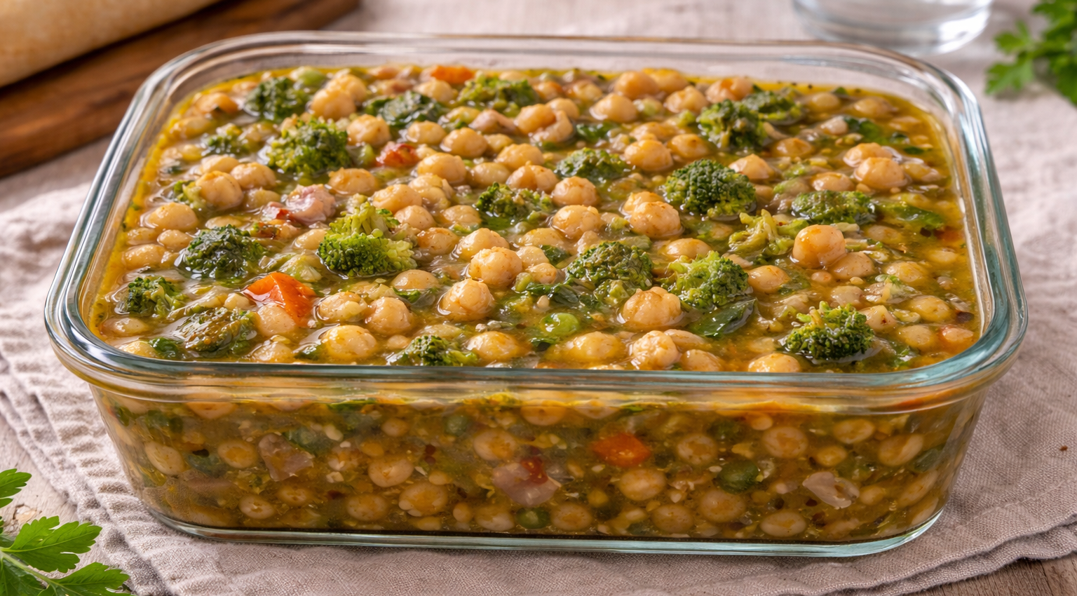 Pois chiches aux légumes et épinards au Cookeo