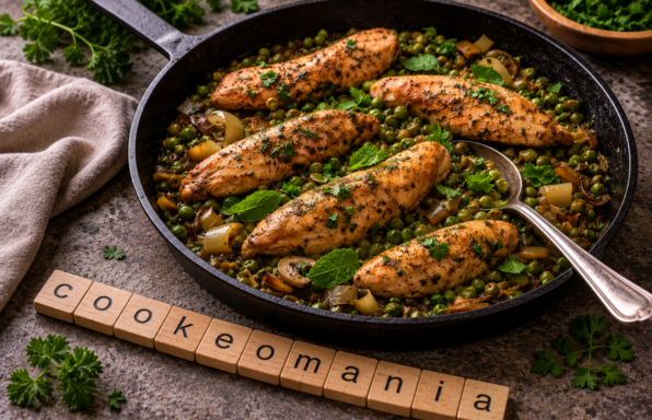 Poulet doré aux légumes fondants au Cookeo, herbes fraîches et sauce légère