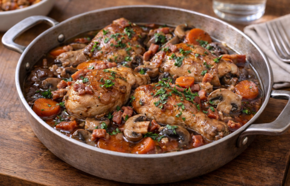Poulet façon bourguignon express au Cookeo