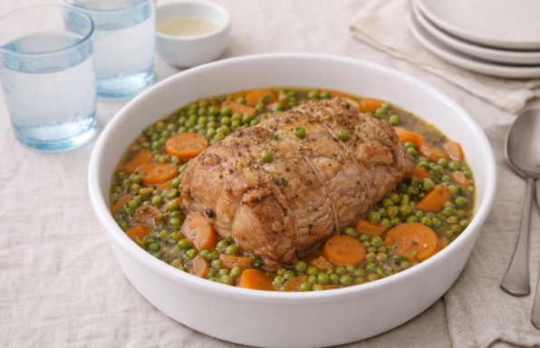 Rôti de porc fondant au cidre et légumes au Cookeo