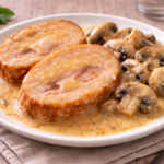 Rôti de poulet farci sauce champignons au multicuiseur Moulinex