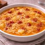 Soupe de vermicelles au jambon serrano au cookéo