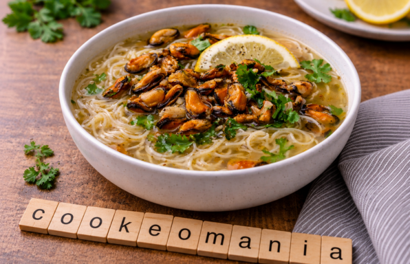 Soupe express de nouilles aux moules au Cookeo