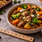 Velouté oriental d’agneau au Cookeo, légumes fondants, feta et fruits secs au robot multi-cuiseur Moulinex
