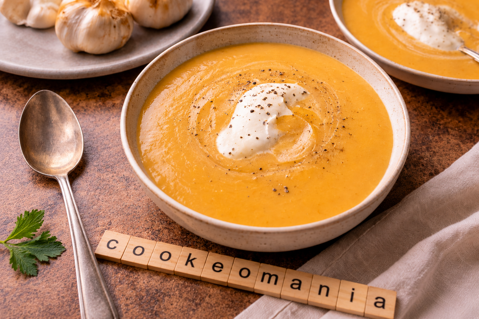 Velouté rustique à l’ail fumé au Cookeo