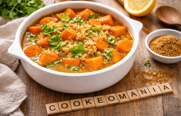 Bouillon de patate douce, carottes et quinoa au Cookeo