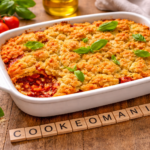 Crumble fondant de tomates au parmesan au multicuiseur Moulinex