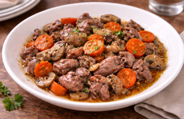 Gésiers fondants aux carottes et champignons au Cookeo